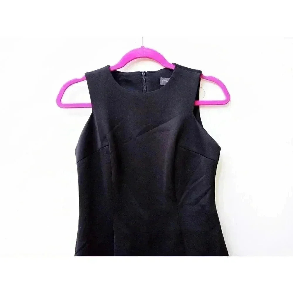 Donna Ricco Womens Black Sleeveless Dress Ruffle Sz 4 - Picture 3 of 7